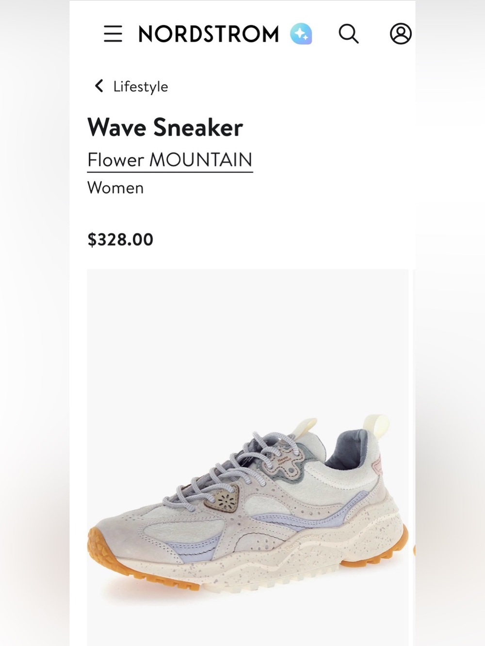 NWT Flower Mountain Wave Sneaker in White - Picture 2 of 16